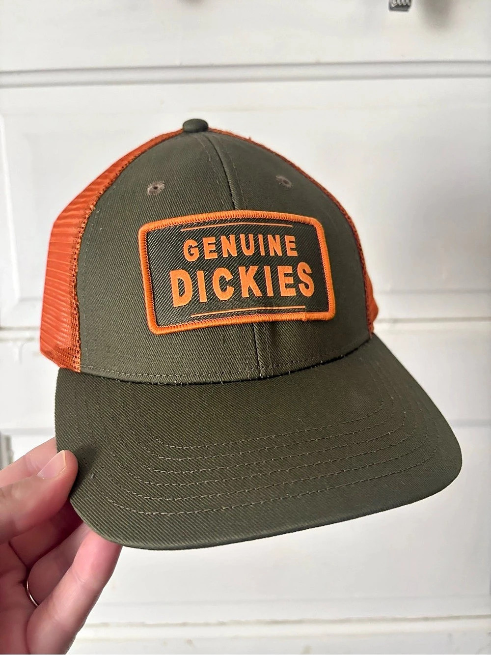 Dickies Genuine Mesh Trucker Hat Green & Orange NWT